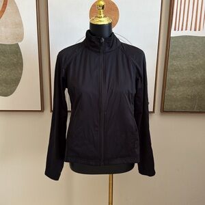 3/$10 MPG Sport High Neck Pocketed Black Zip Jacket